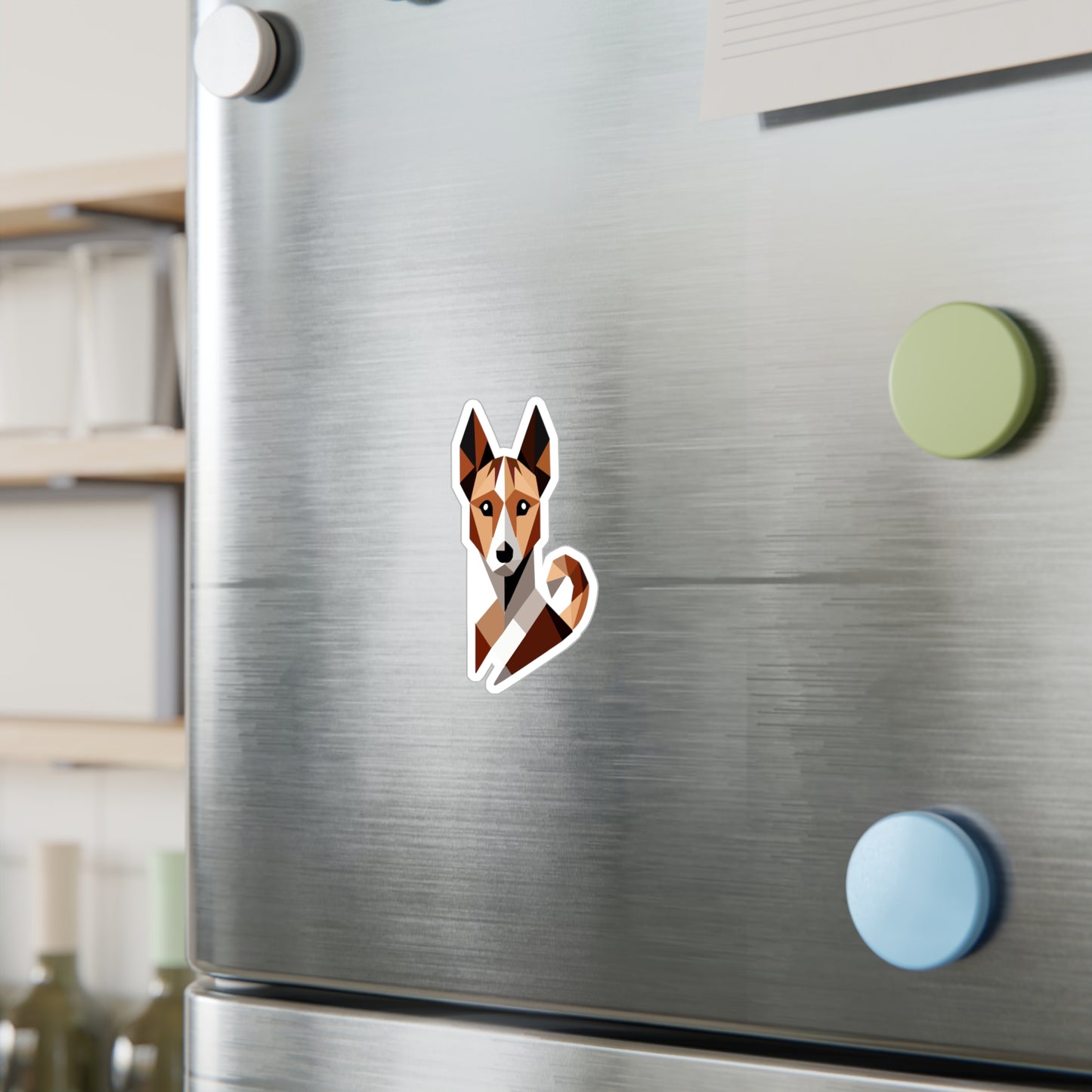 Basenji Geometric Vinyl Decals - Stylish Indoor/Outdoor Sticker