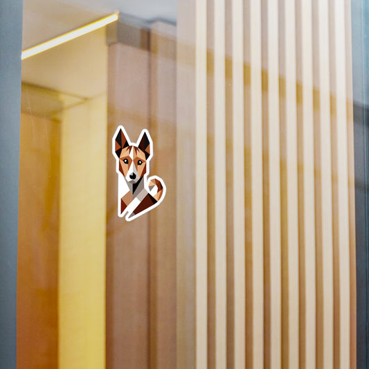 Basenji Geometric Vinyl Decals - Stylish Indoor/Outdoor Sticker